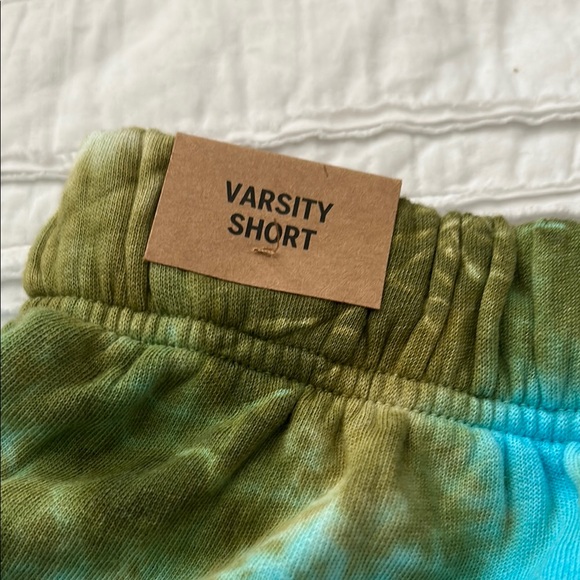 Tie-Dye Blue and Green Shorts - Picture 3 of 4